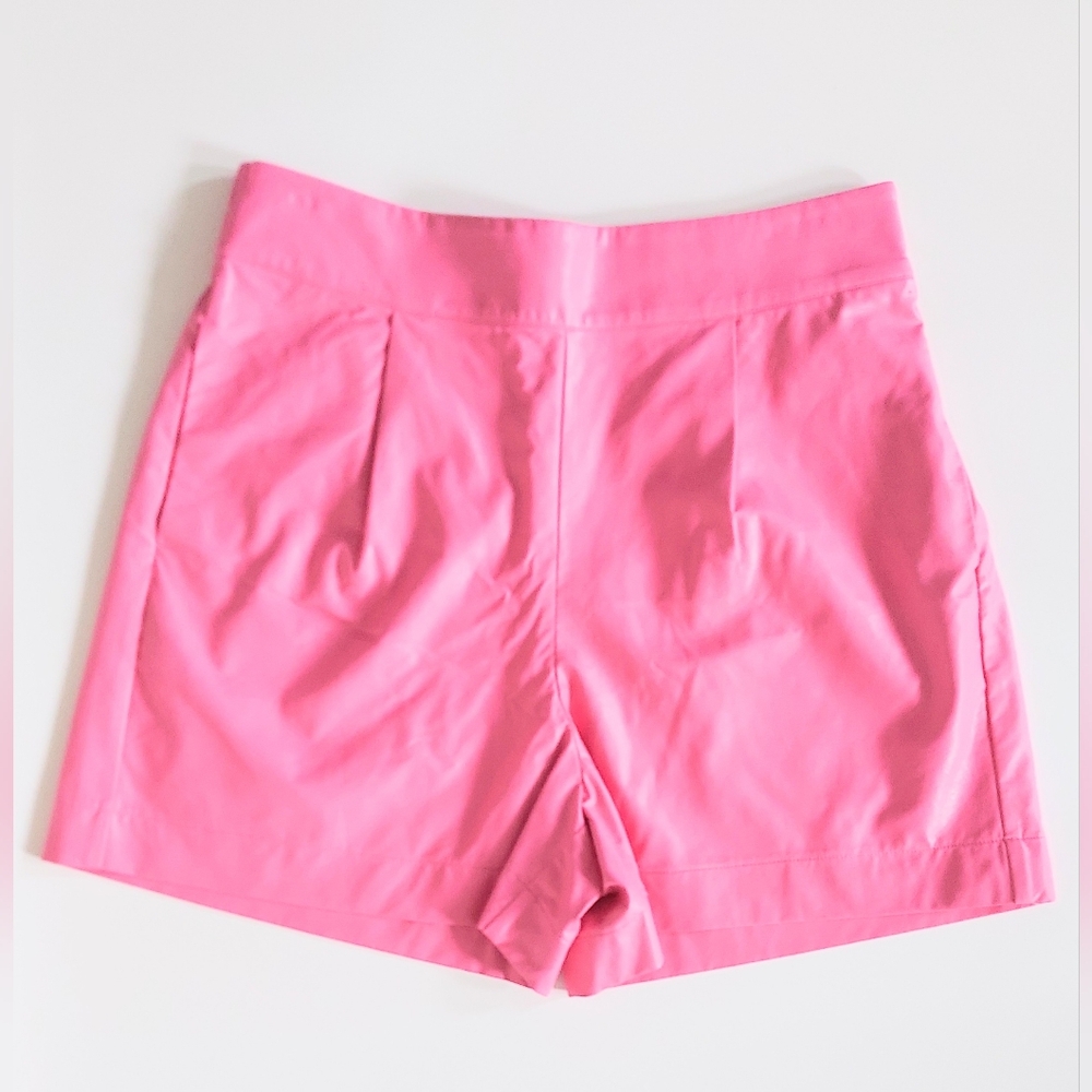 Tyler Boe Stevie Vegan Leather High Rise Shorts Cheeky Pink Size 10